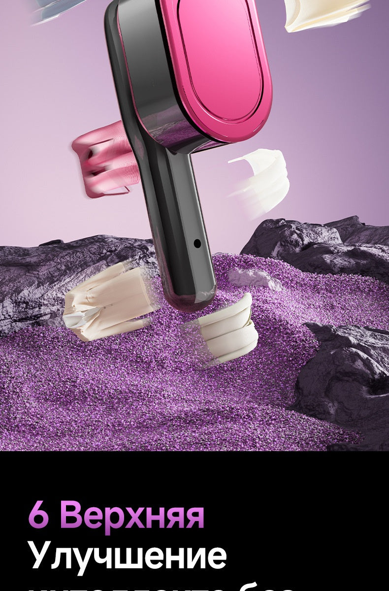 Red Diamonds London handheld garment steamer, compact steam iron with a sleek design for easy fabric care.