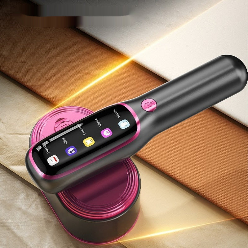 Red Diamonds London handheld garment steamer, compact design, steam output, ideal for wrinkle-free clothes on the go.